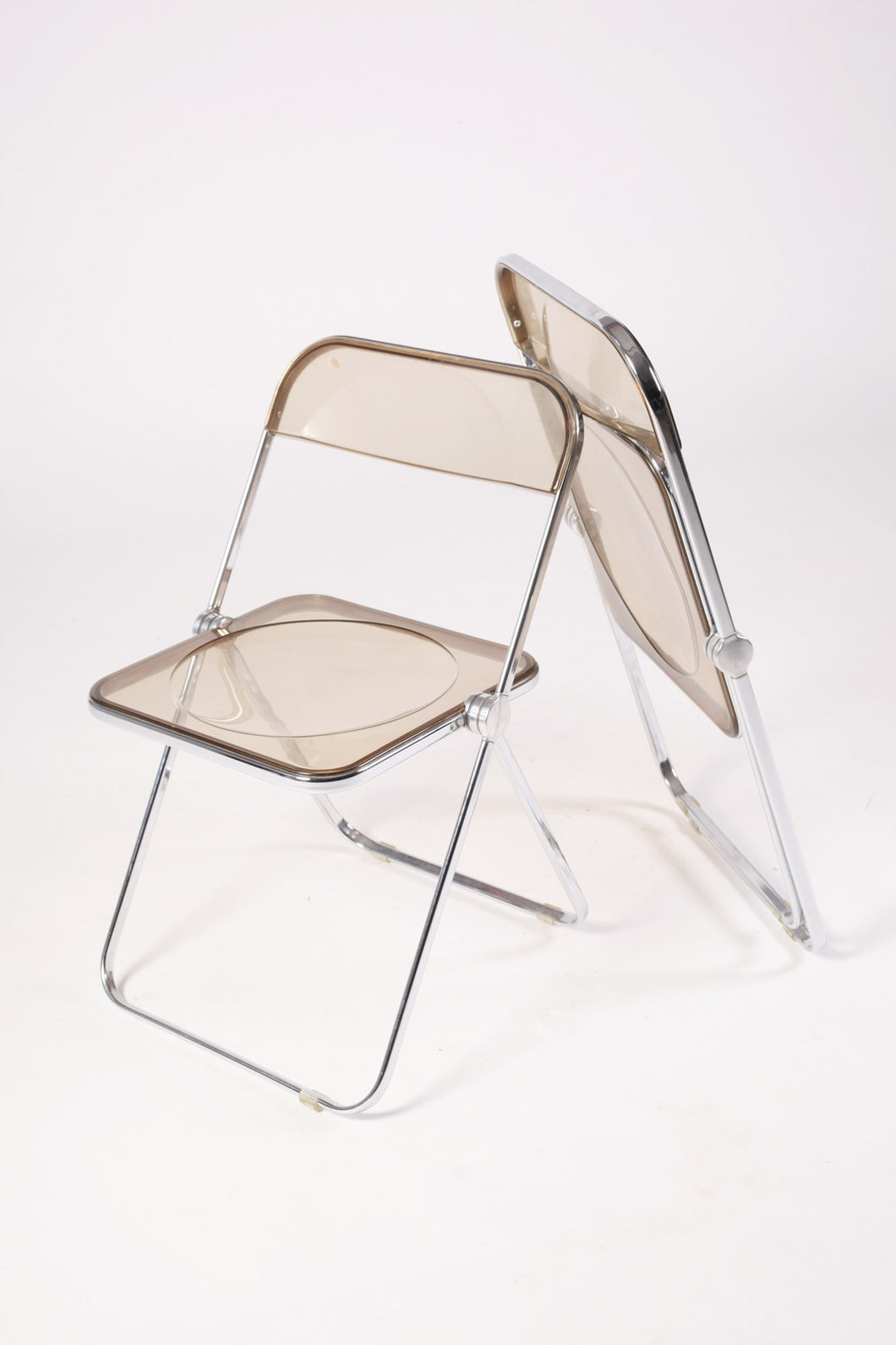 Pair of Giancarlo Piretti Plia Folding Chairs