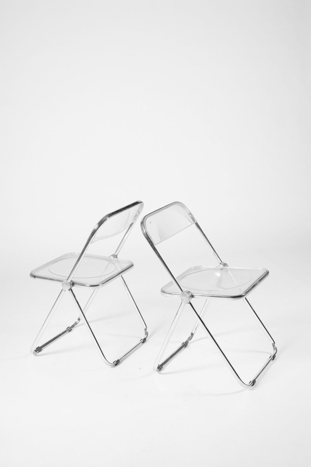 Pair of Giancarlo Piretti Plia Folding Chairs