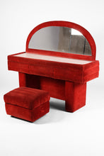 Load image into Gallery viewer, Mid-century Upholstered Dressing Table
