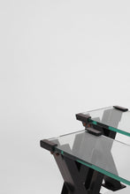 Load image into Gallery viewer, Pair of Steel and Glass Benches
