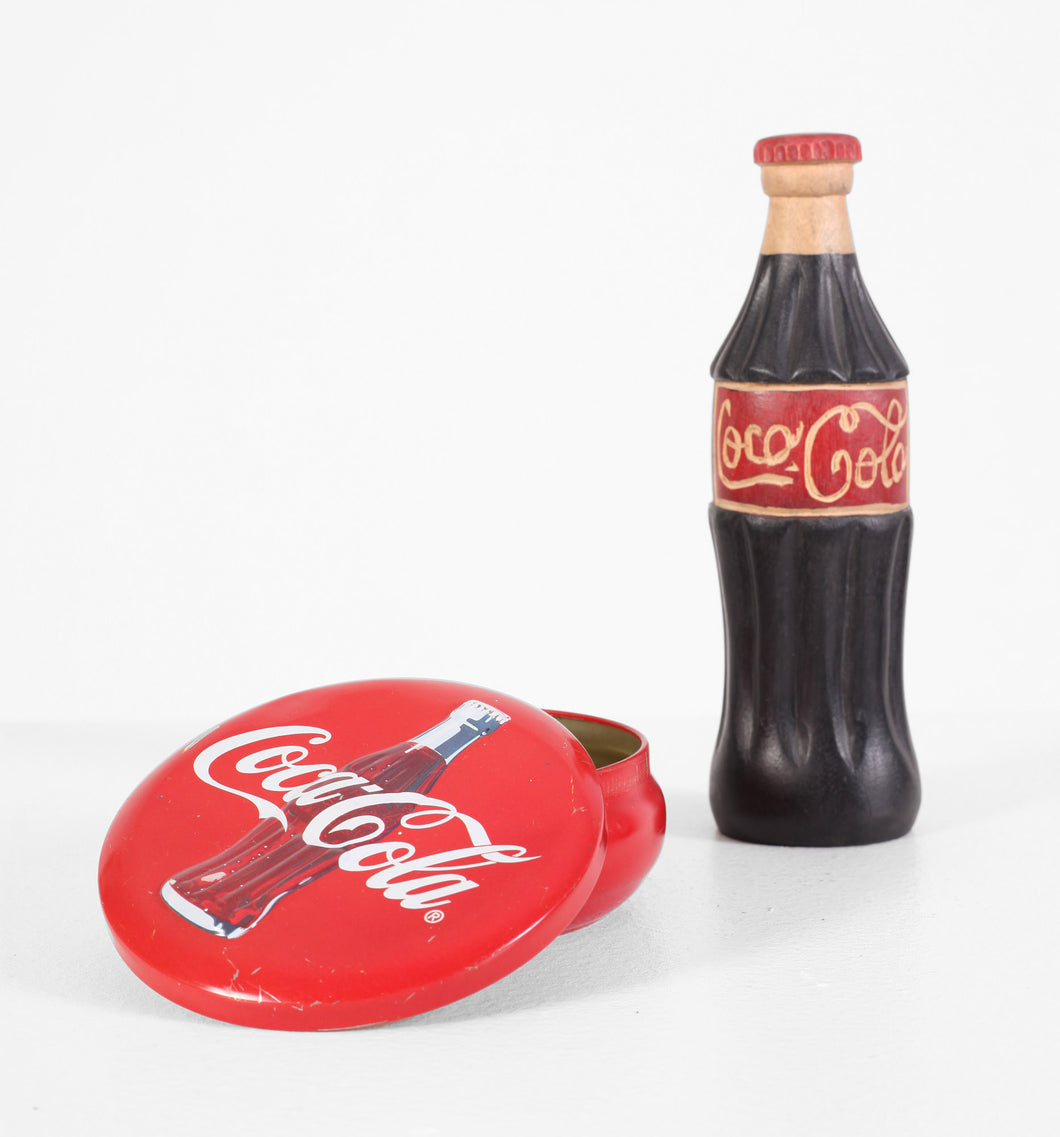 Coca-Cola Box and Carved Bottle