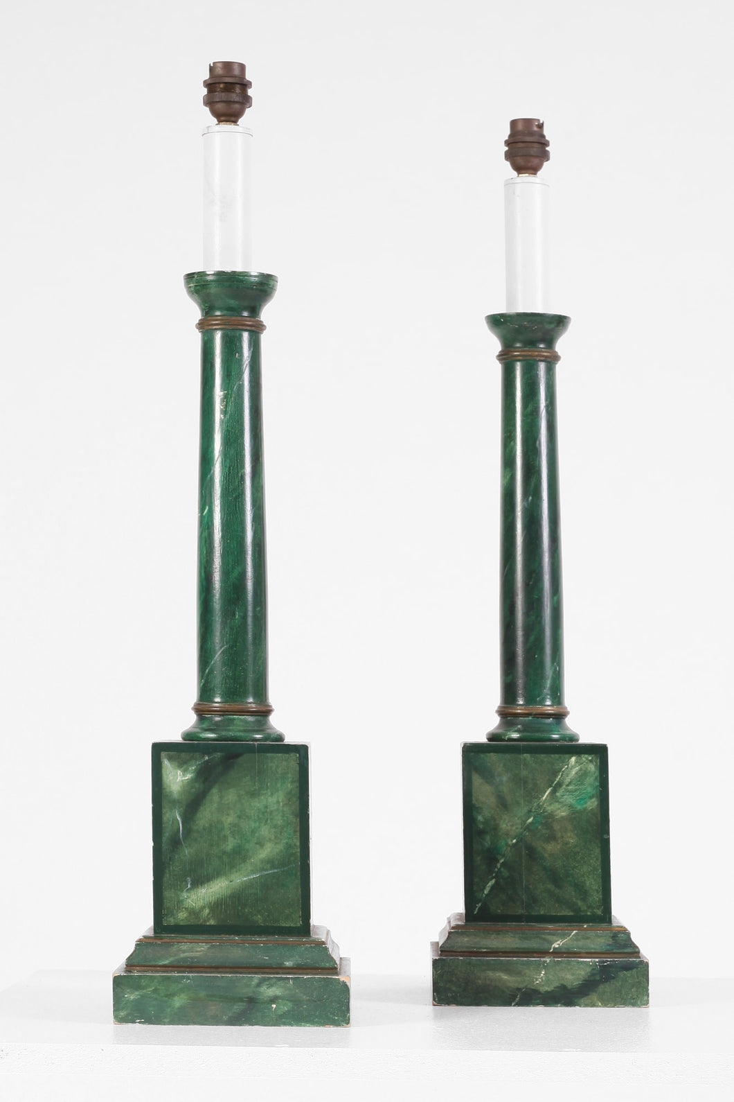 Pair of Bayonette Table Lamps (no lamp shade)