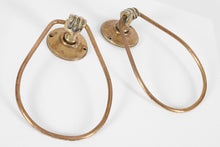Load image into Gallery viewer, Pair of Brass Towel Rings

